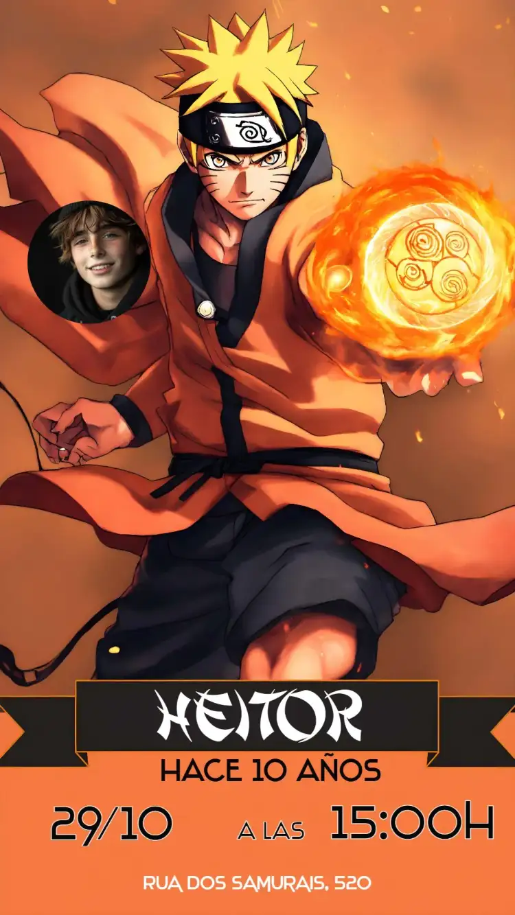 Naruto Con Foto Blanco