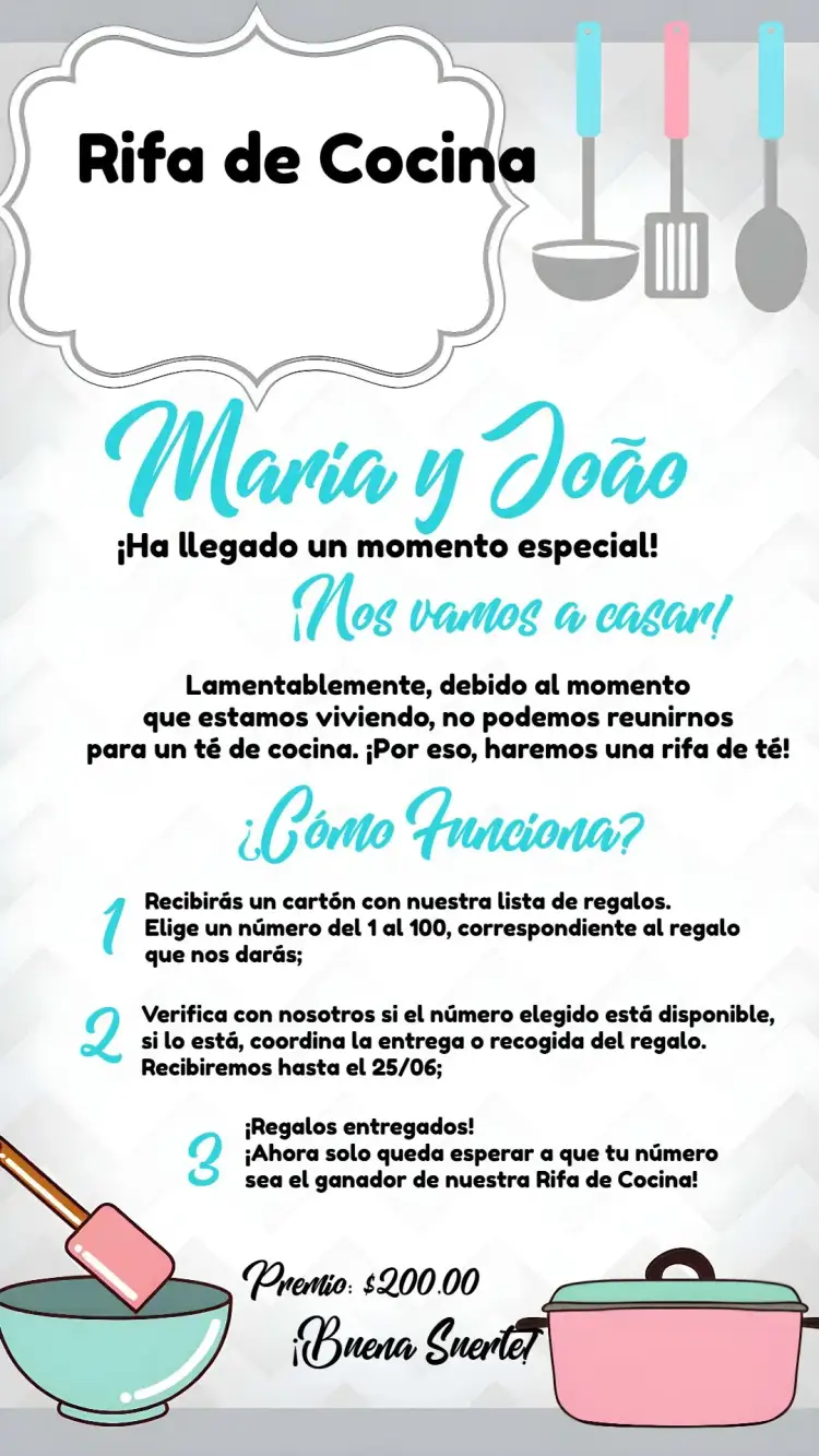 Invitación Despedida de Soltera Azul – tema Despedida de Soltera azul suave, elementos de cocina, moderno, minimalista, estilo acogedor