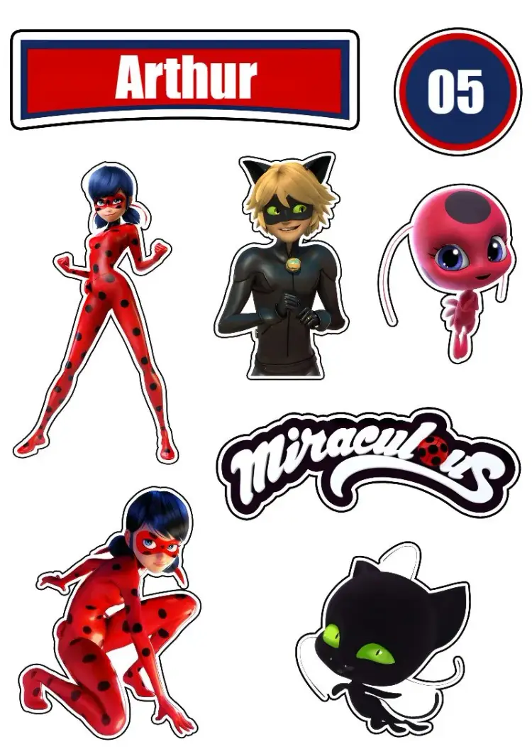 Invitación Topo De Pastel Miraculous Gato