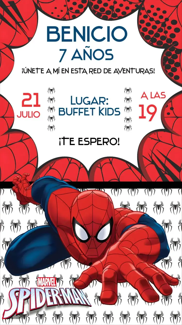 Invitación Hombre Araña