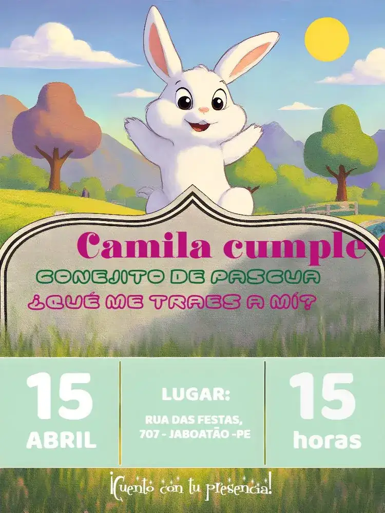 Invitación Pascua Colorida – tema Fechas Conmemorativas colorido, lúdico, divertido, vibrante, festivo