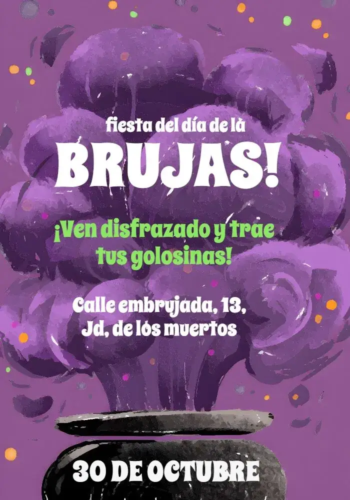 Invitación Fiesta De Halloween Terror – tema Fechas Conmemorativas colorido, temático, terror, mágico, fantasioso, brujas
