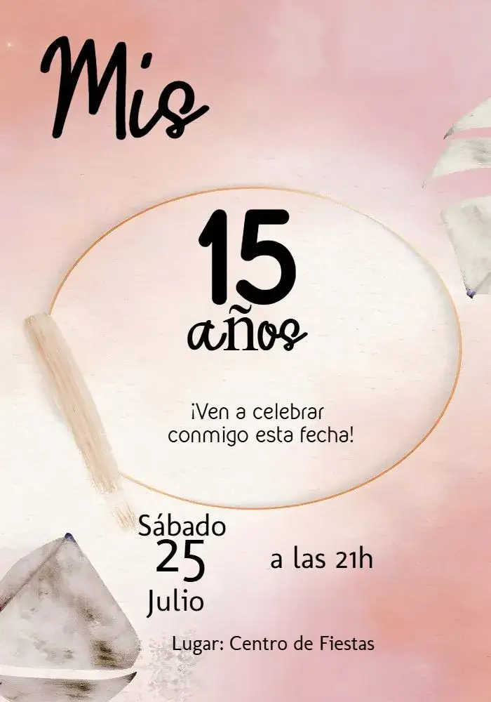 Invitación 15 Años Morado