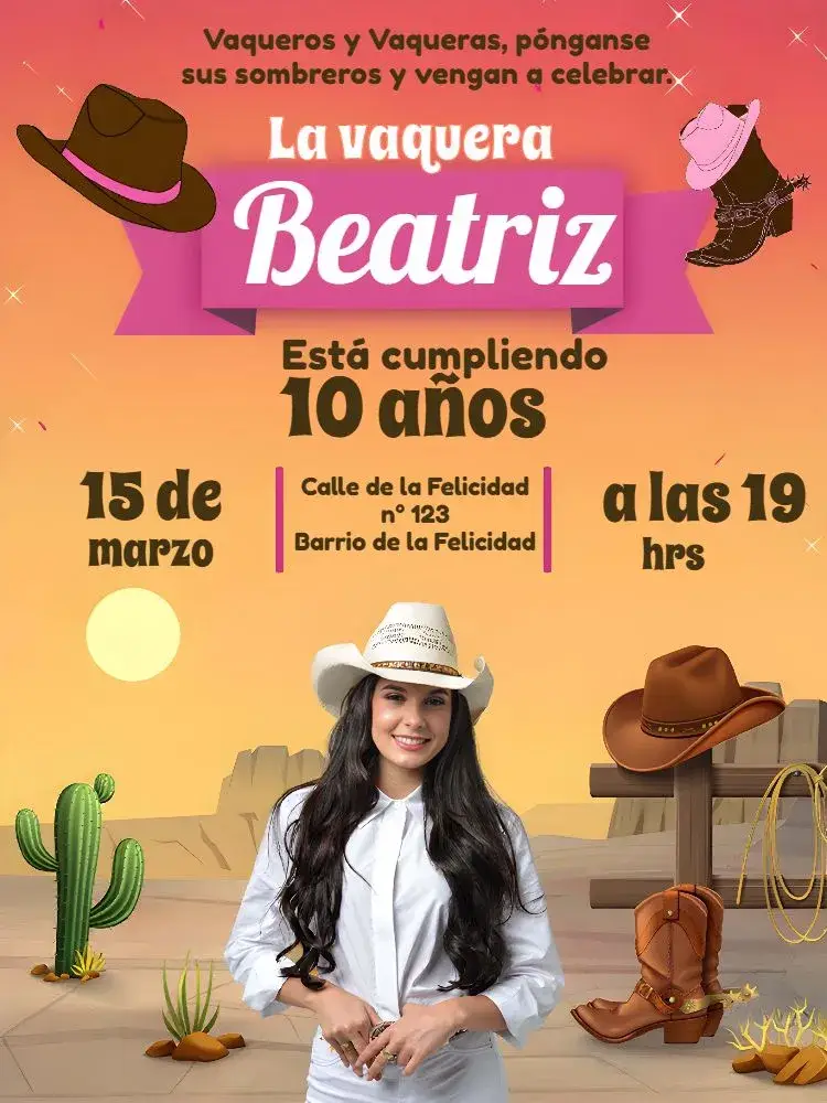 Invitación Ana Castela Boiadeira Menina