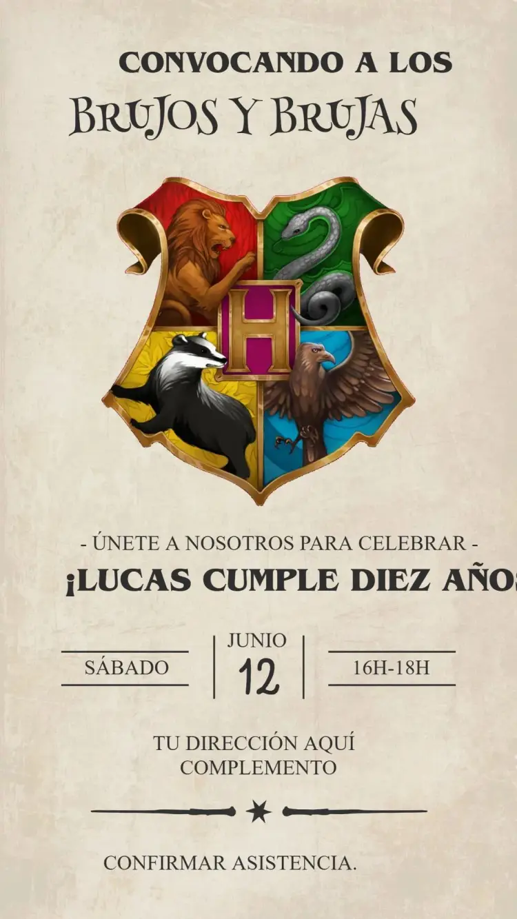 Invitación Harry Potter
