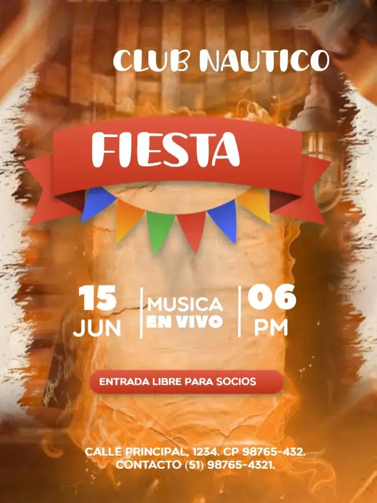 Invitación Fiesta Arraia Naranja Floral – tema Cumpleaños Infantil floral, colorido, divertido, junino, vibrante, temático