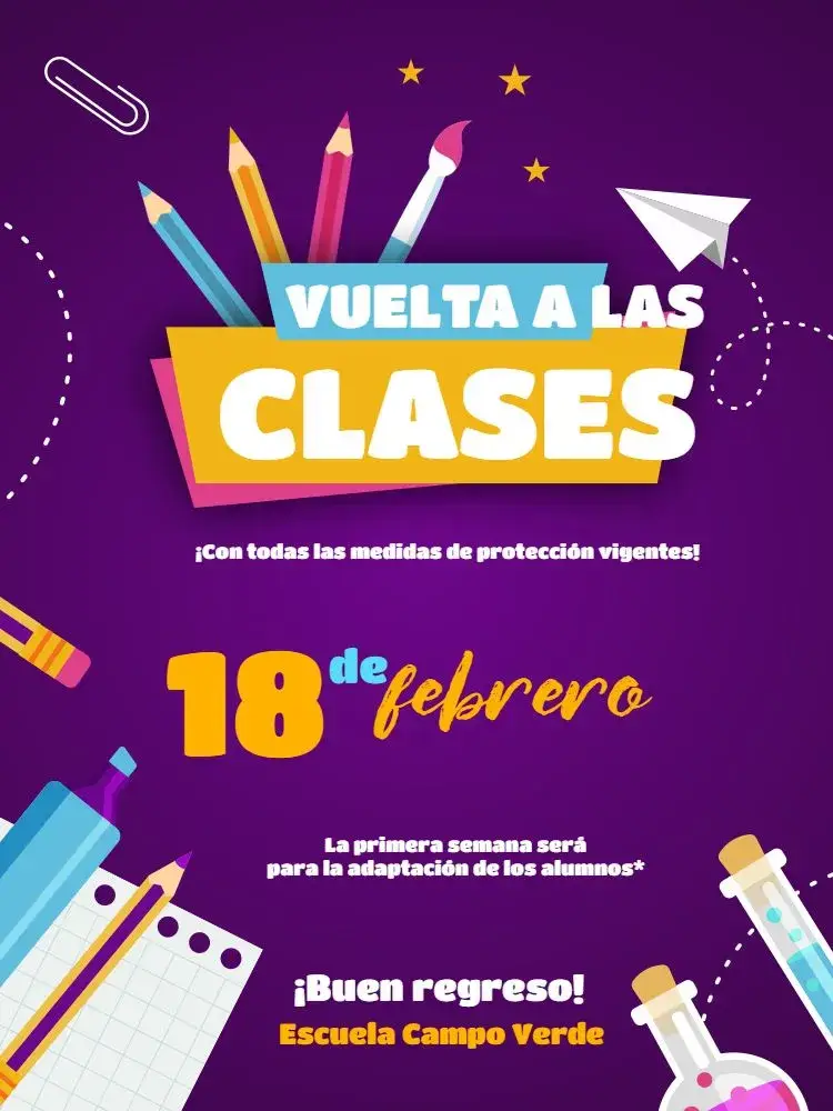 Invitación Vuelta a Clases Lúdico