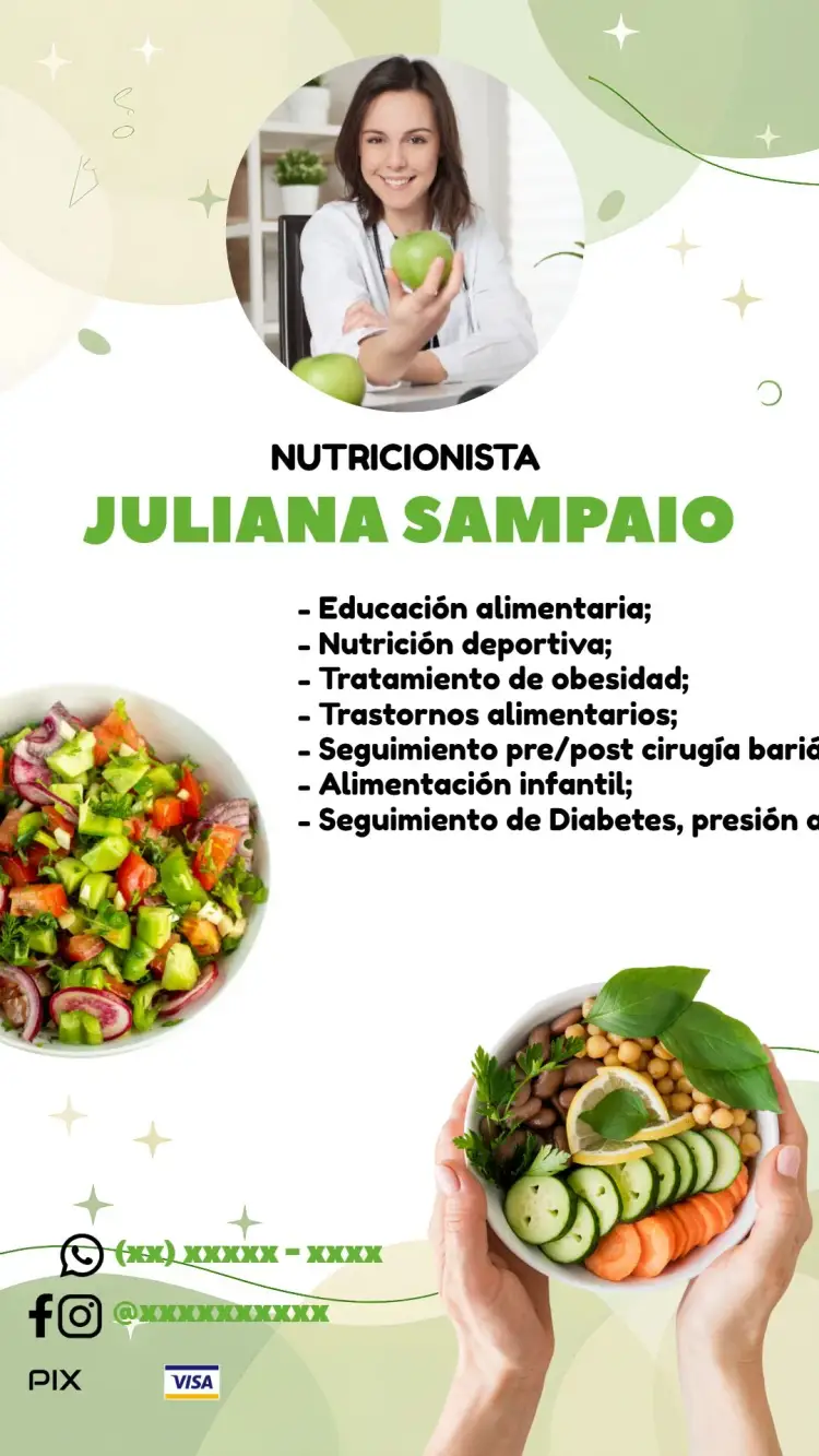 Invitación Tarjeta De Visita Nutricionista Folleto