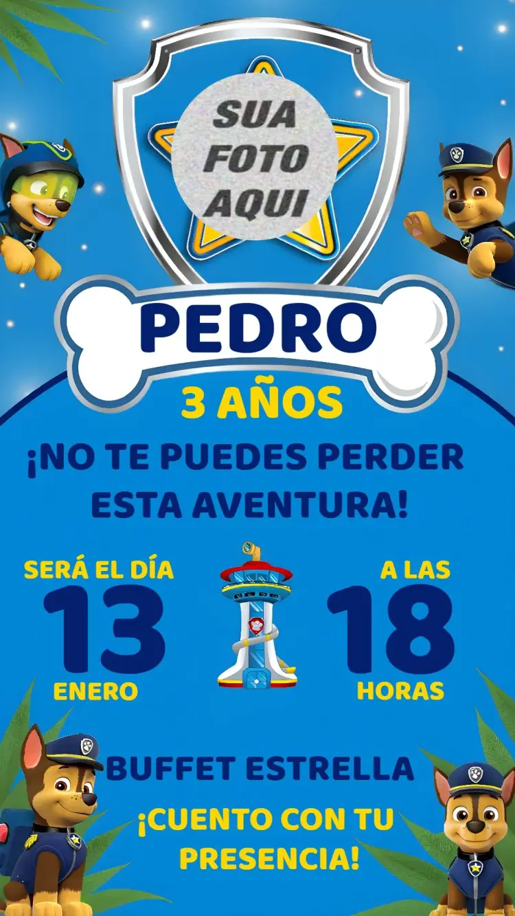 Invitación Patrulla Canina Skay