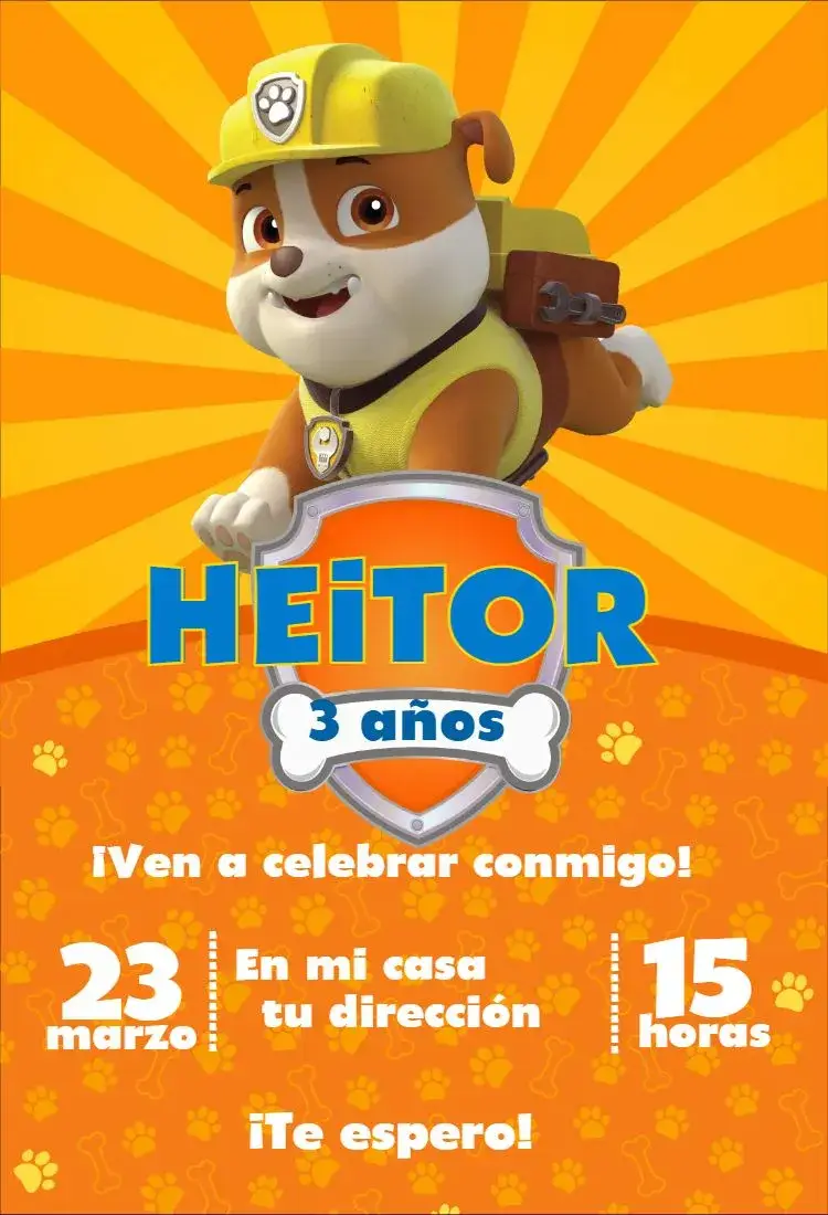 Invitación Patrulla Canina 8