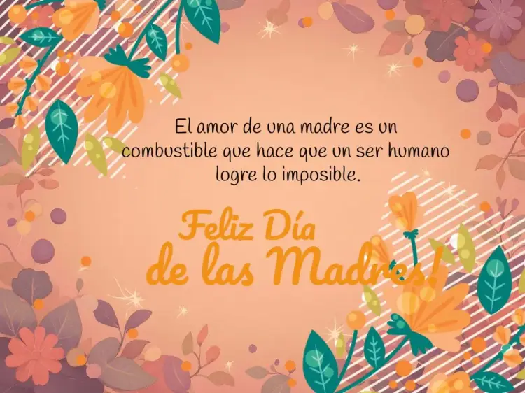 Invitación Tarjeta Día De Las Madres Naranja