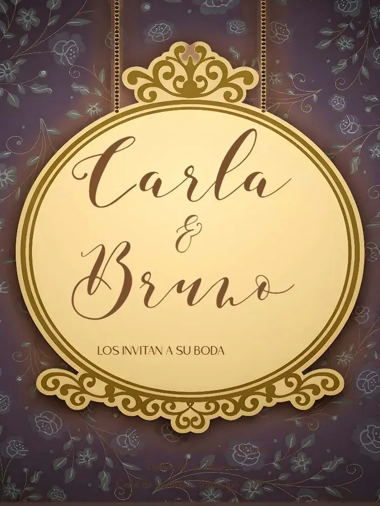 Invitación Boda Vintage Beige