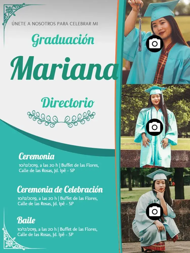 Invitación Graduación en Derecho Con Fotos
