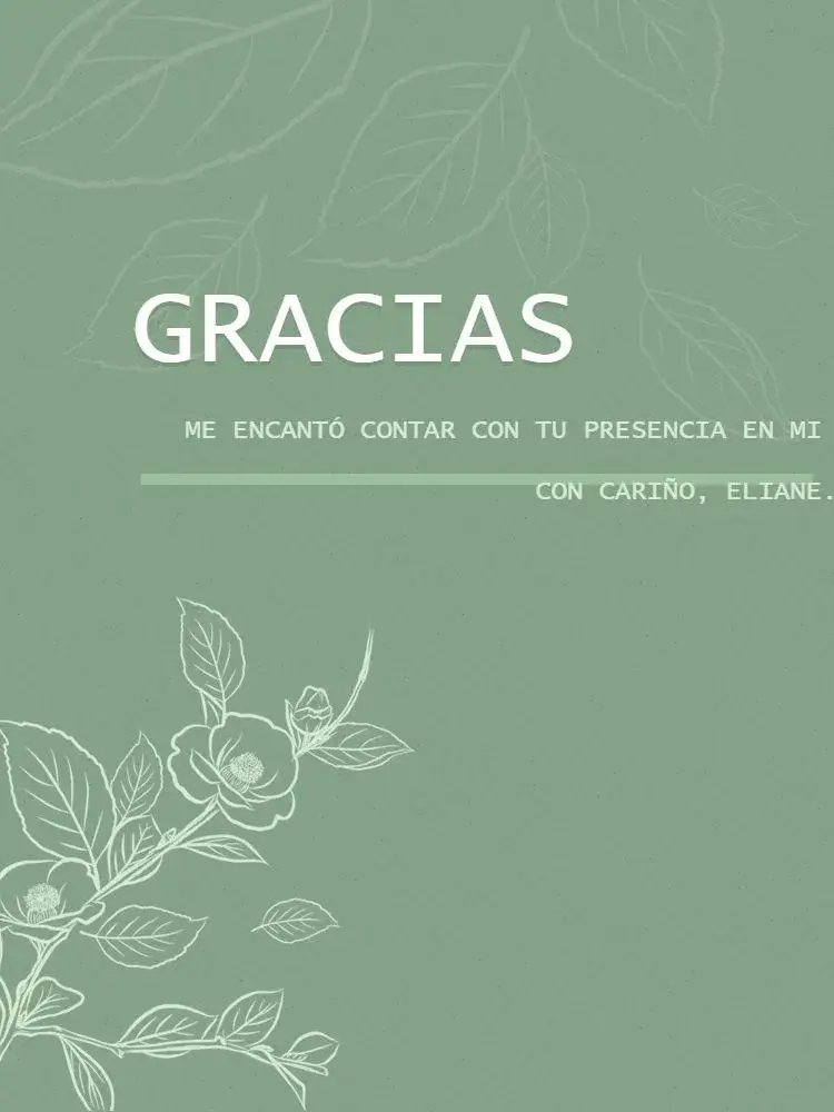Invitación Tarjeta De Agradecimiento Personalizada Floral Verde