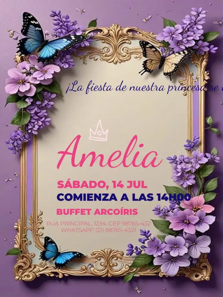 Infantil Mariposa Flores Para Editar Femenino
