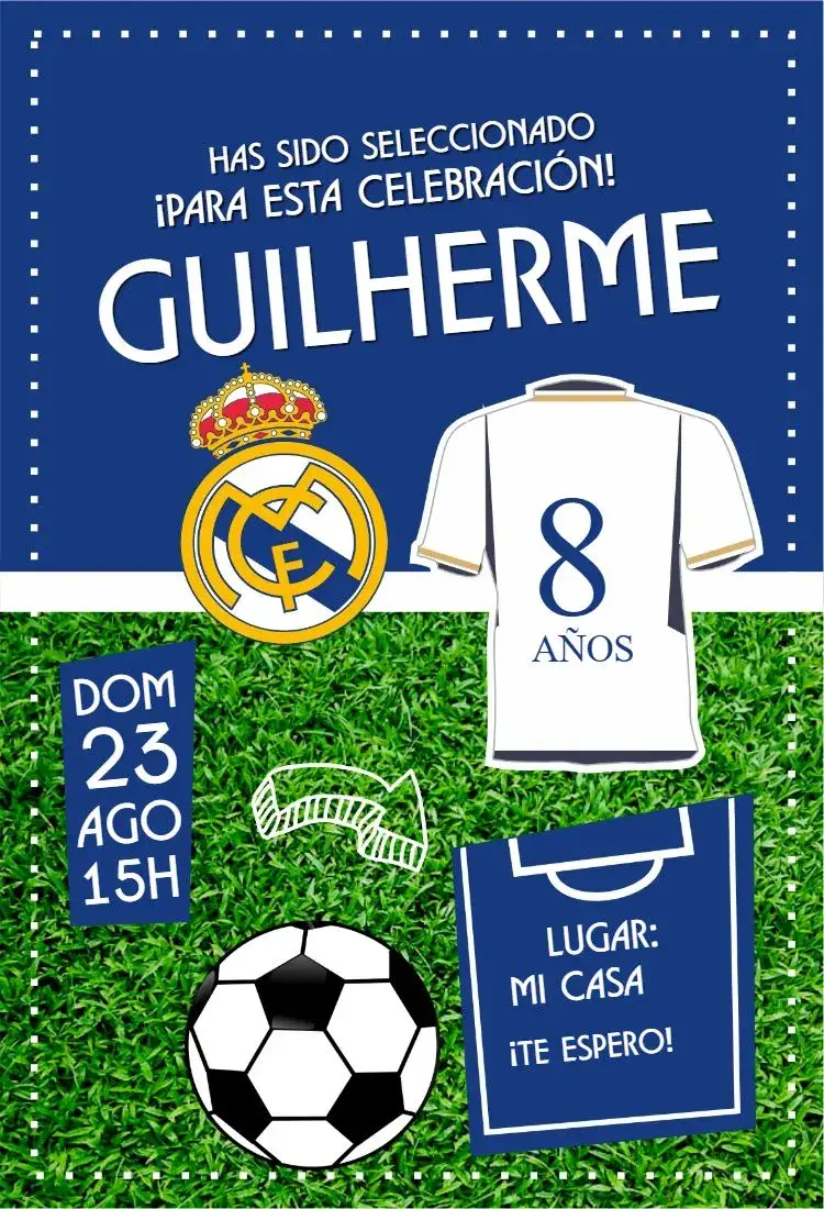 Invitación Camiseta Real Madrid