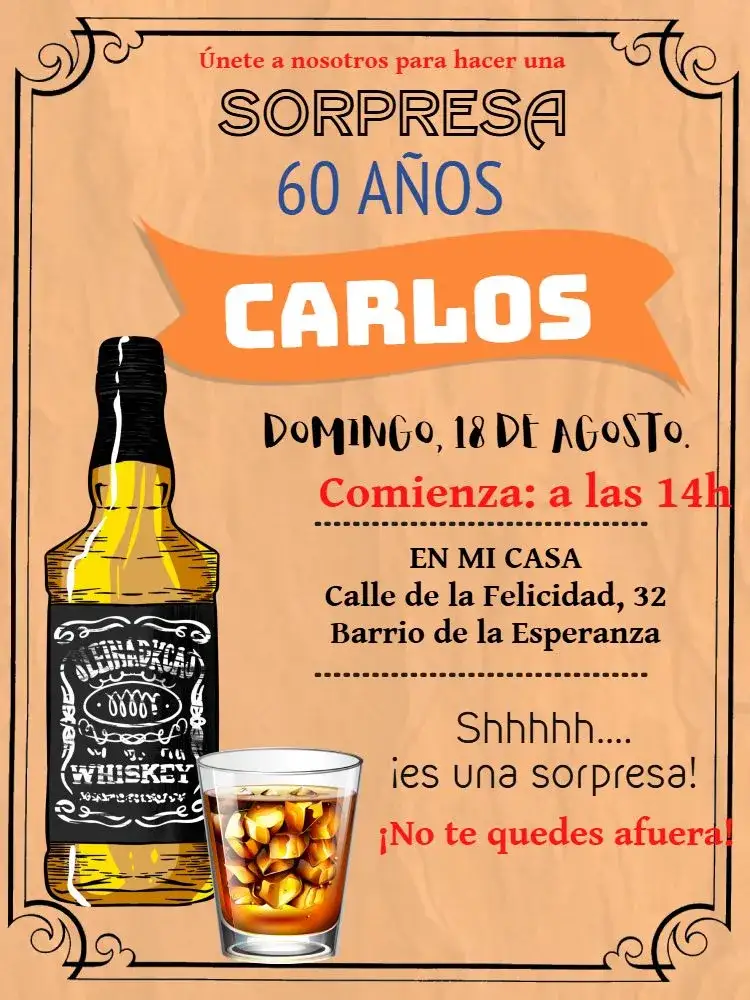 Invitación Whisky Masculino Bebida – tema Más buscados elegante, moderno, masculino, vintage, sophisticated