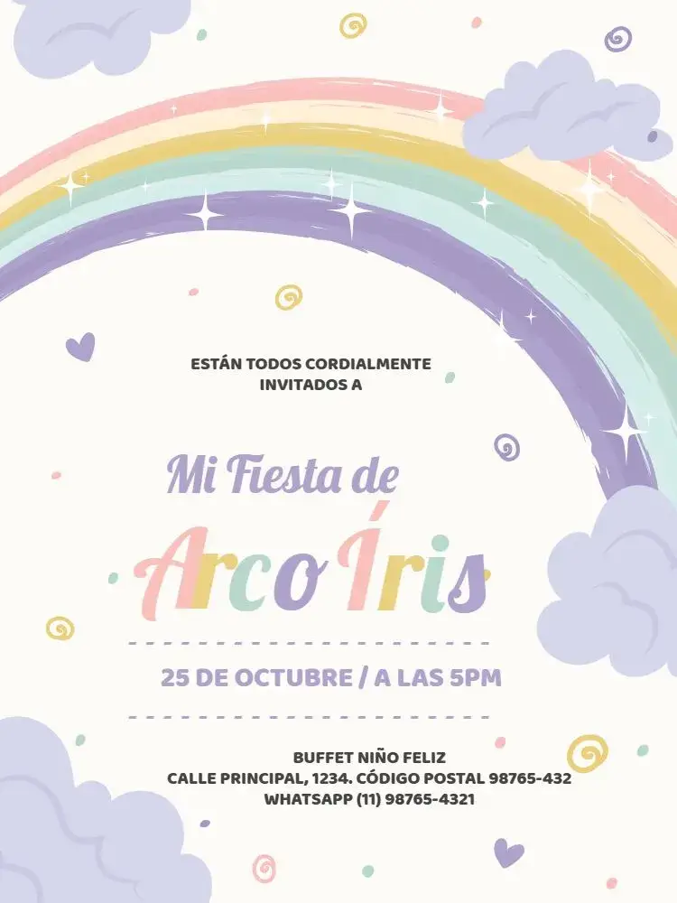 Invitación Encuentro Arcoíris Morado