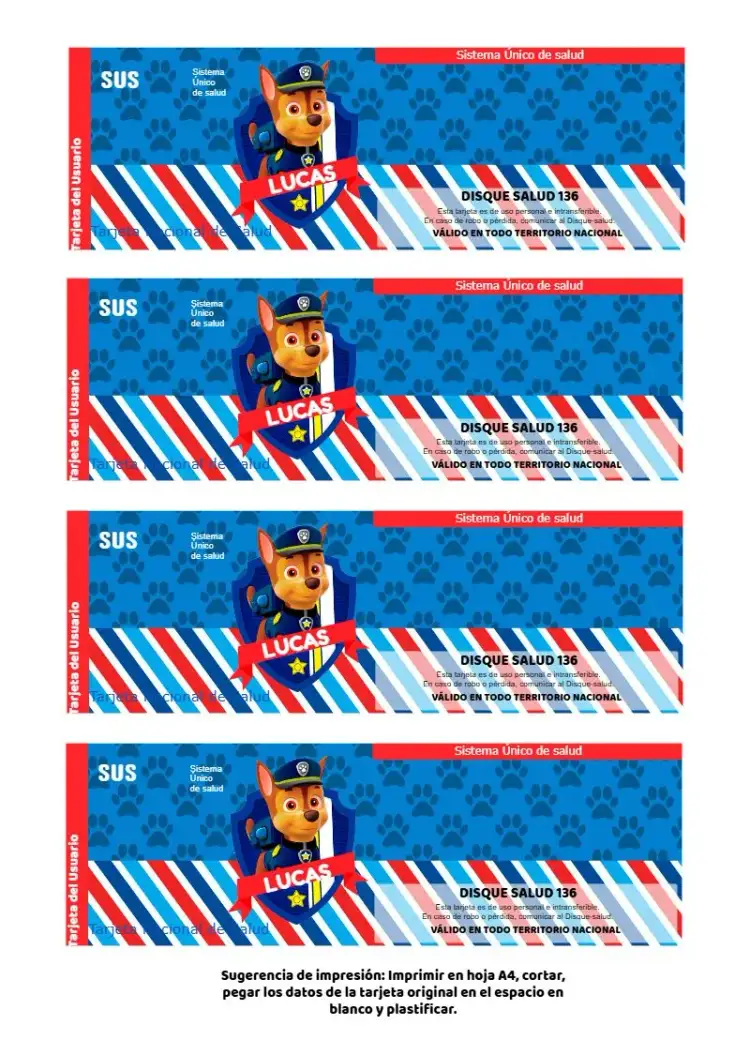 Invitación Tarjeta De Sus Chase Patrulla Canina Blanca – tema Más buscados temática infantil, colores vibrantes, estilo divertido, elementos gráficos de animales, diseño moderno, estilo animado
