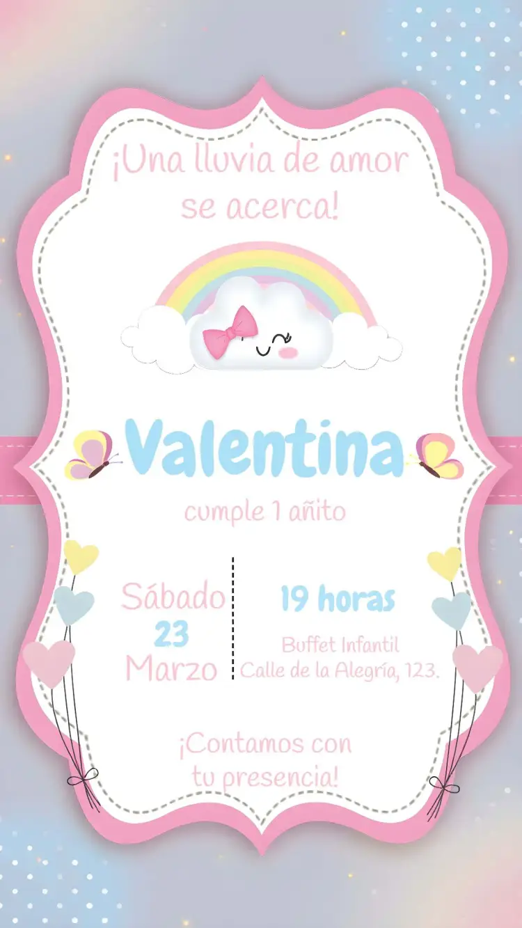 Invitación Lluvia De Amor Bendiciones