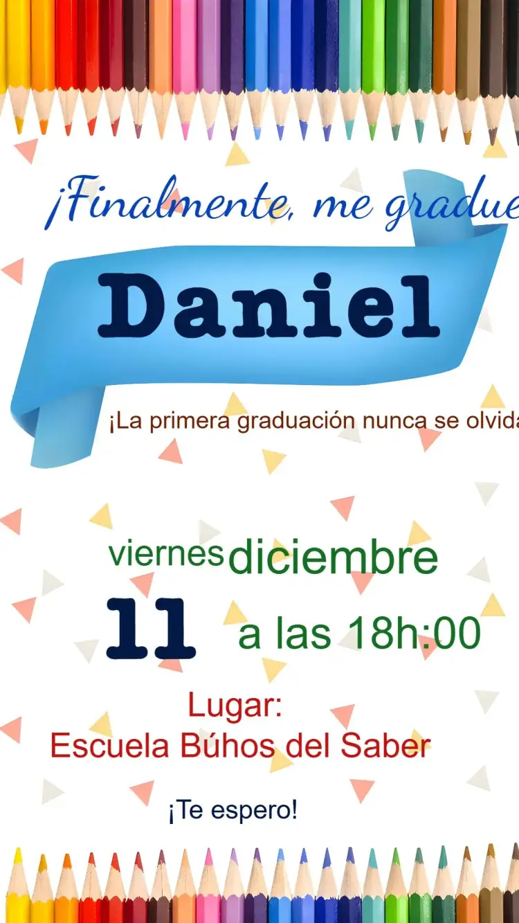 Invitación Graduación Niño