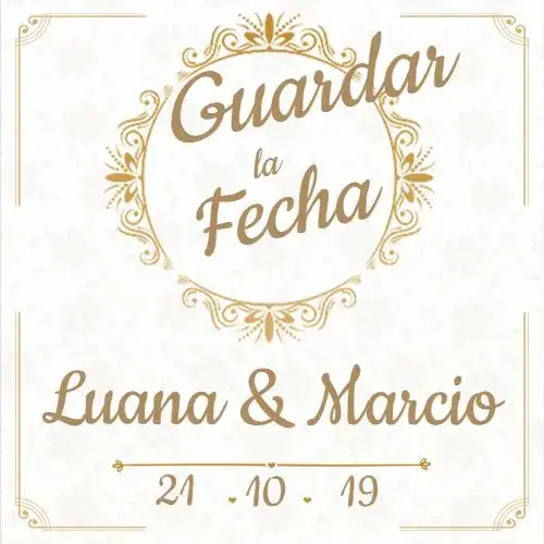 Invitación Save The Date Clásico Con Iniciales