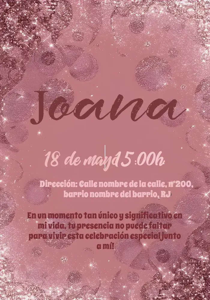 Invitación Brillo O