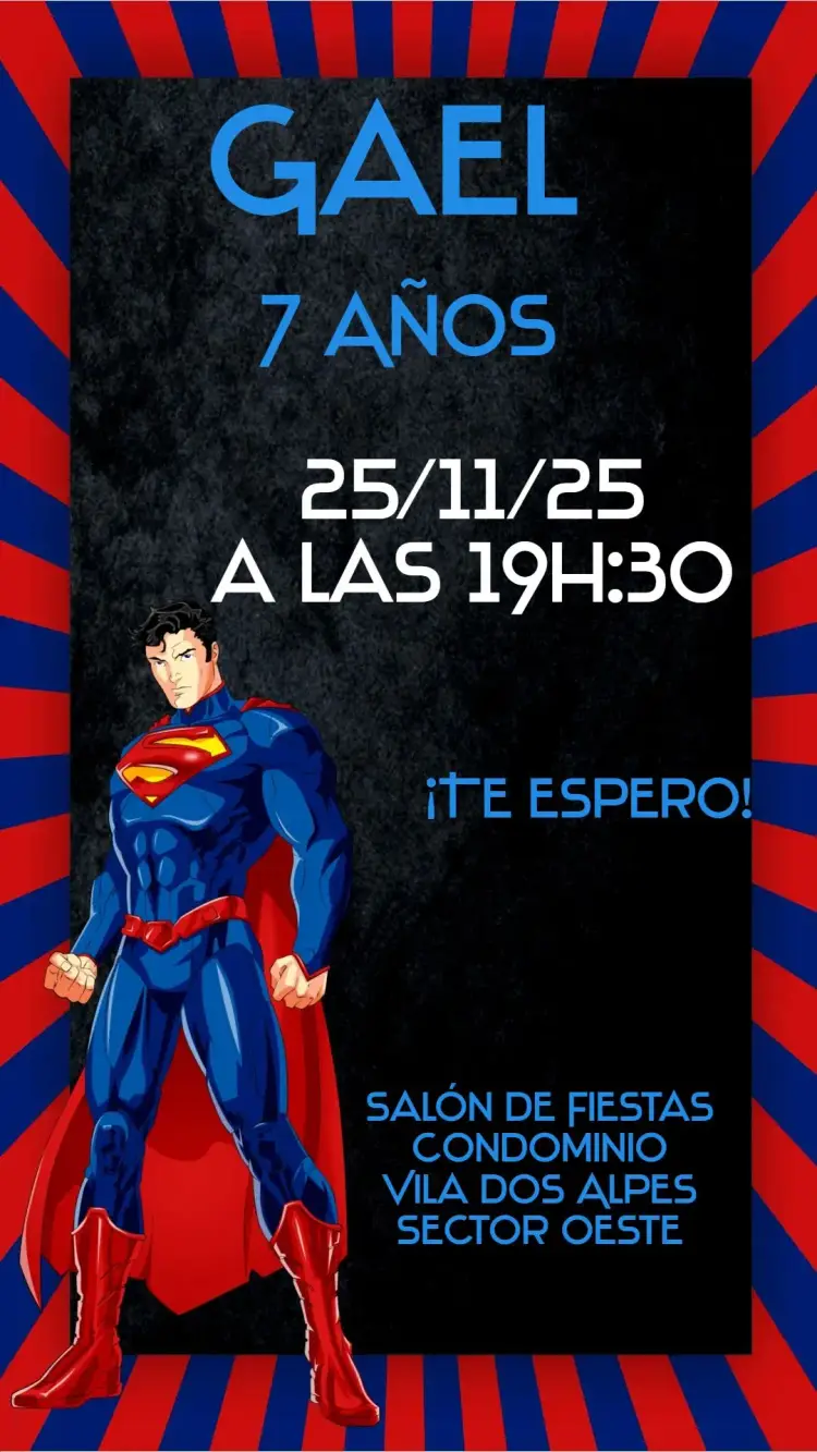 Invitación Superman
