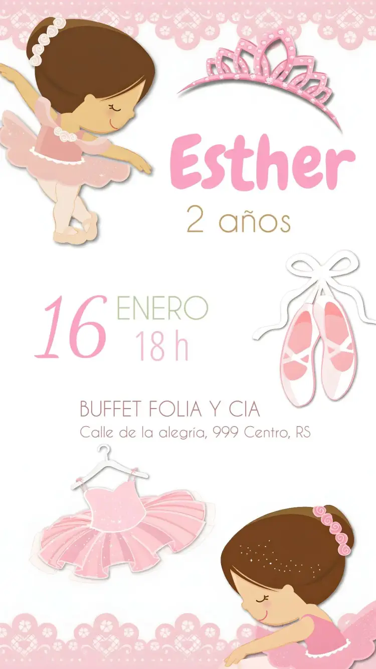 Invitación Bailarina Zapatilla