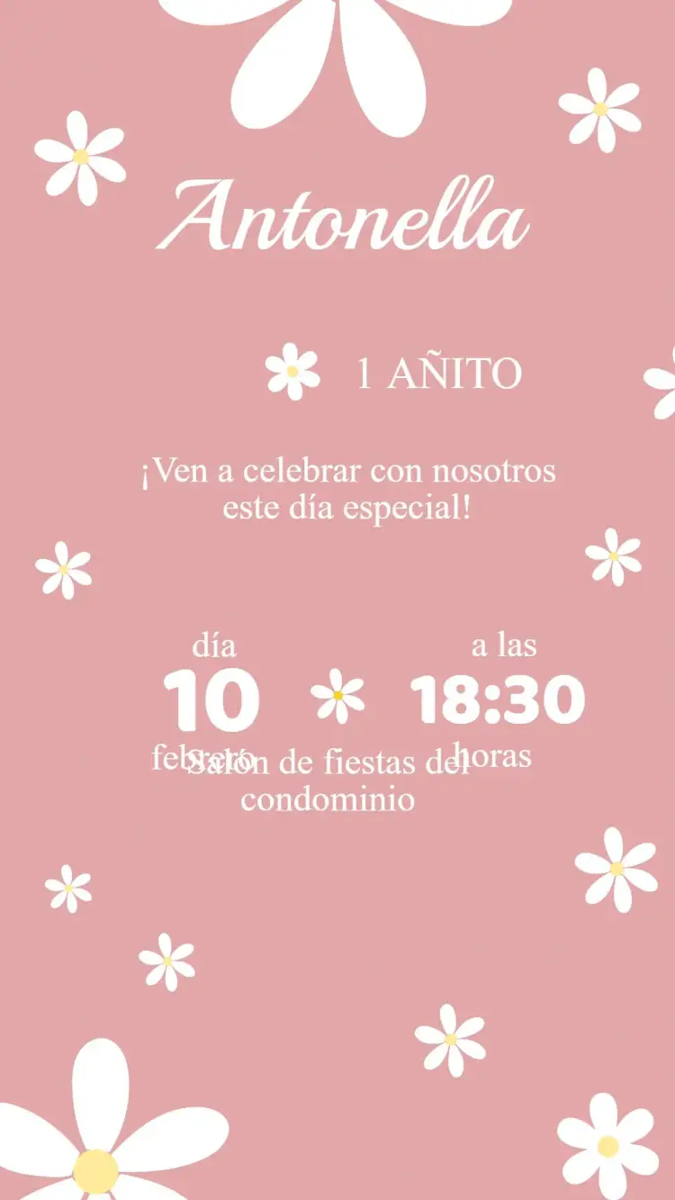 Invitación Cumpleaños Margarita