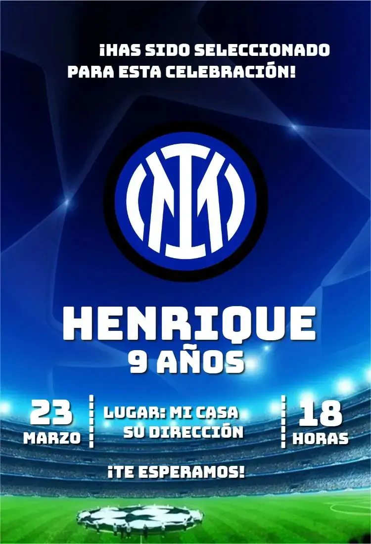 Invitación Inter de Milão 1