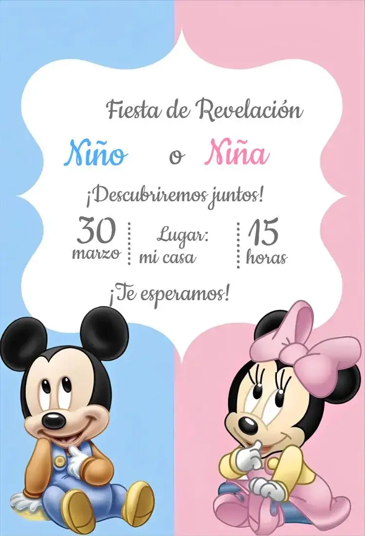 Baby Shower Revelación Minnie y Mickey 2