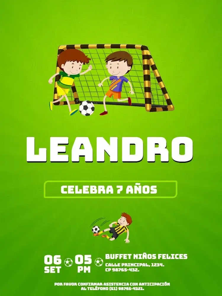 Celebración de Fútbol Infantil