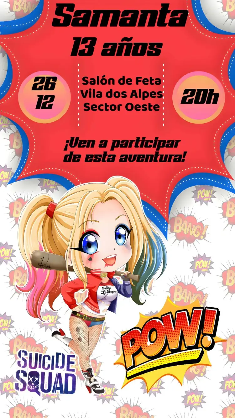 Invitación Arlequina