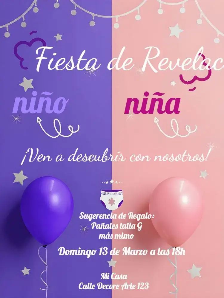 Chá de Revelación Rosa