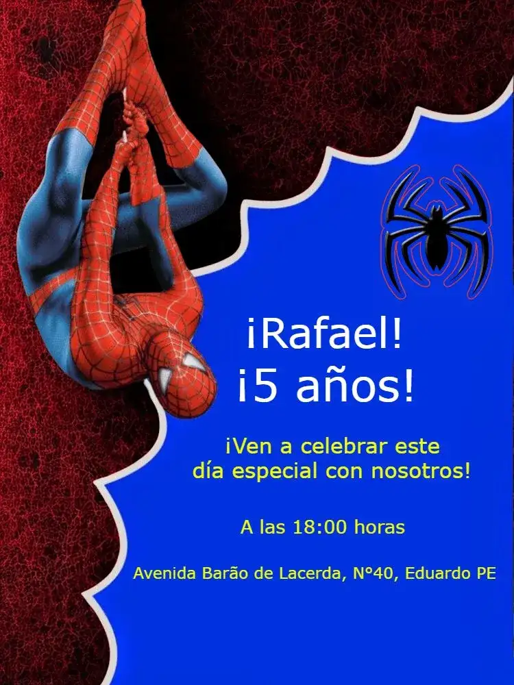 Infantil Hombre Araña Niño