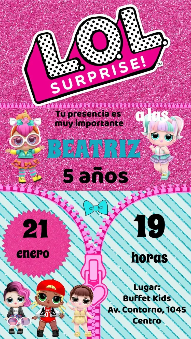 Invitación LOL Surprise