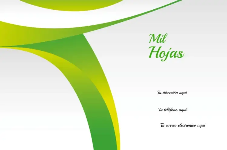 Invitación Tarjeta Reverso Naturaleza Publicidad – tema Tarjeta naturaleza, verde, minimalista, sostenible, moderno