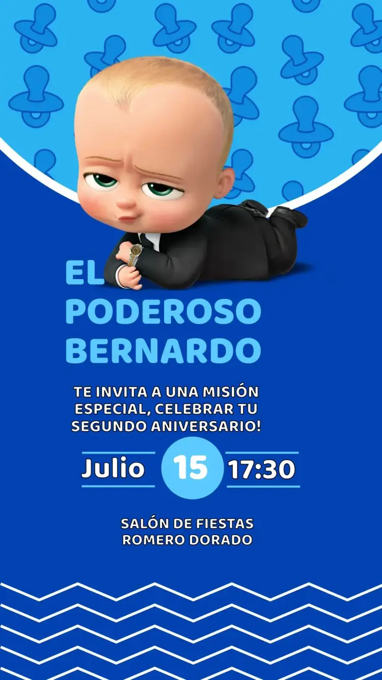 Invitación Cumpleaños El Poderoso Jefe