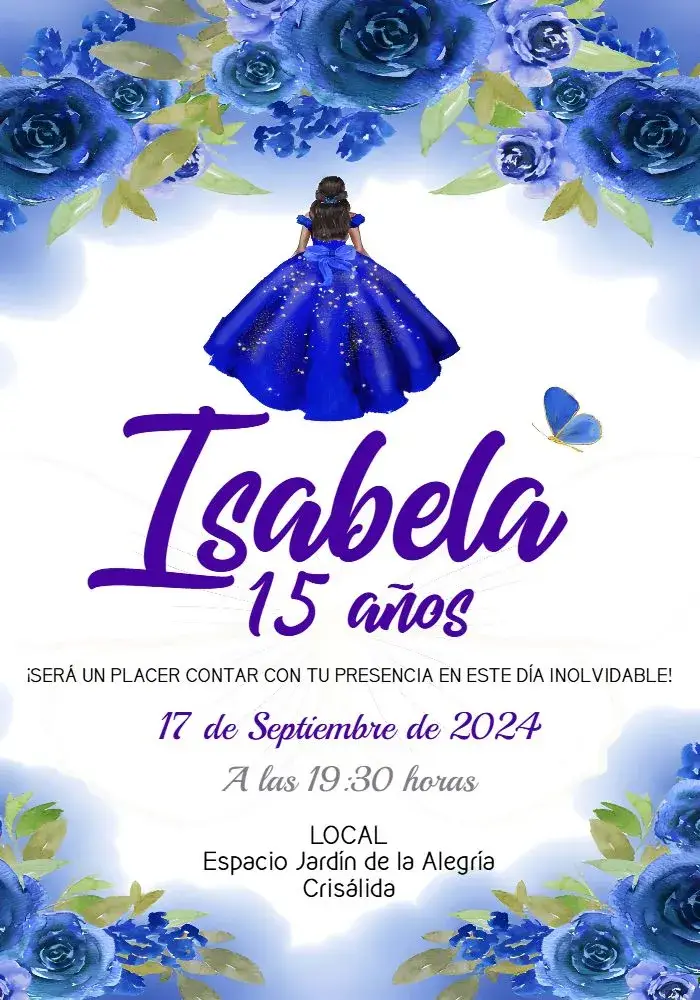 Invitación 15 Años Floral Rosa