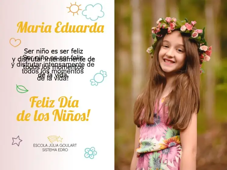 Invitación Tarjeta Día Del Niño Con Foto Corazón – tema Fechas Conmemorativas colorido, divertido, infantil, lúdico, moderno