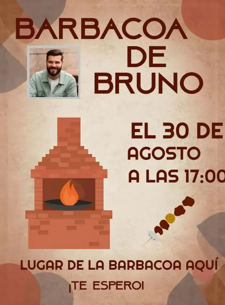 Invitación Barbacoa Con Foto de Carne editable y personalizable