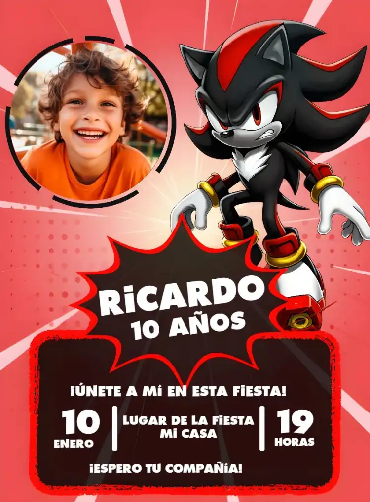 Shadow Sonic Con Foto Película