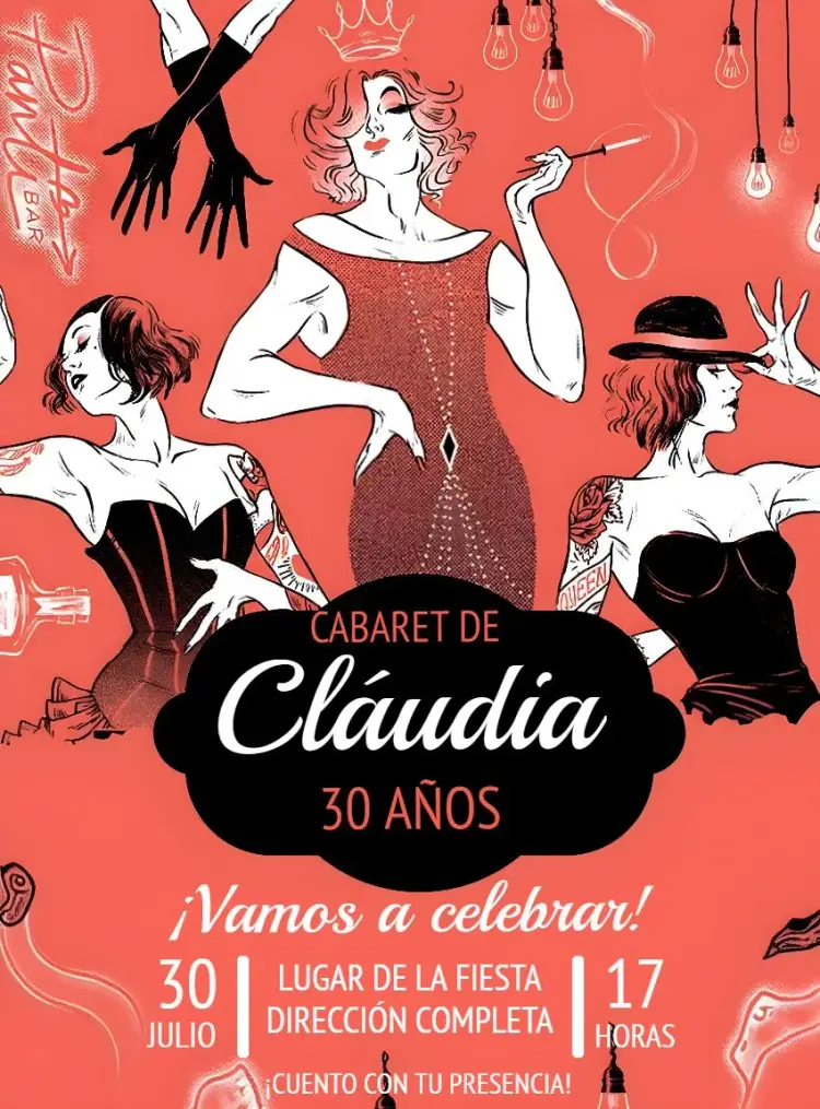 Invitación Cabaret Adulto
