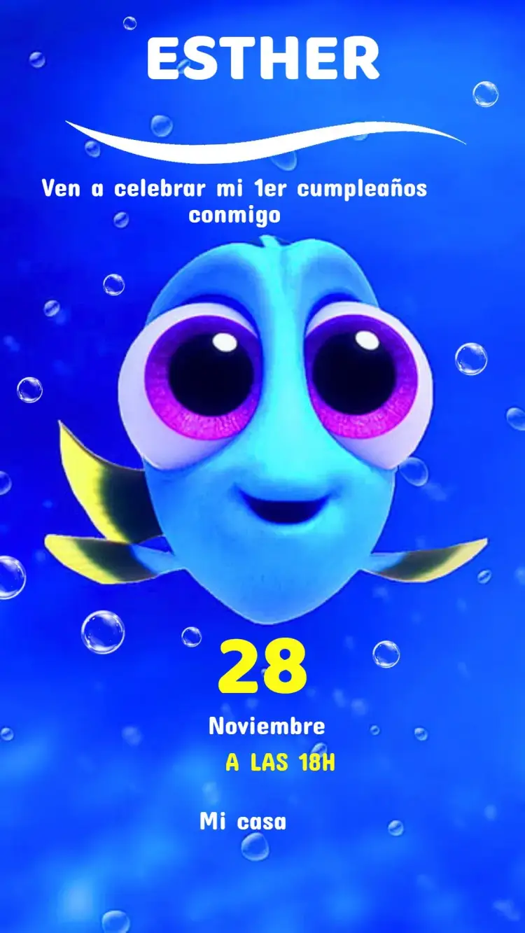 Invitación Cumpleaños BUSCANDO A NEMO