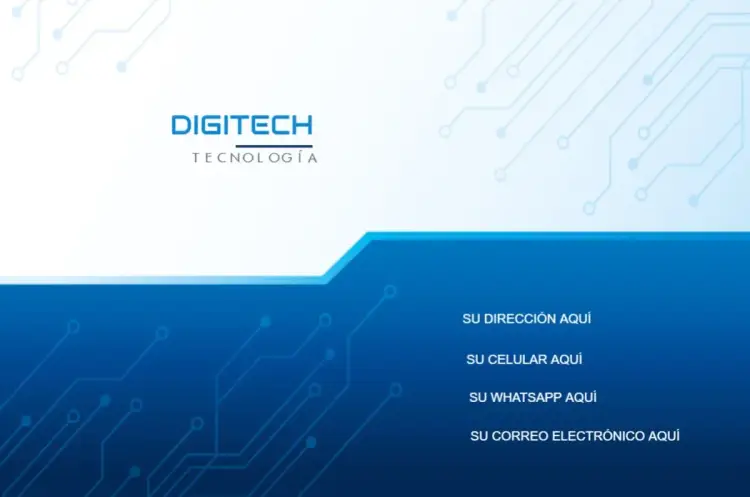 Invitación Tarjeta De Visita Reverso Tecnología Computadoras