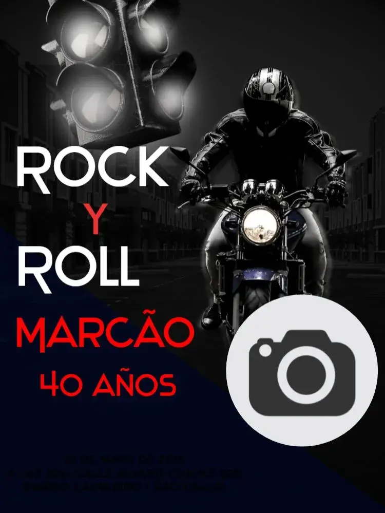 Invitación Rock Motocicleta Digital