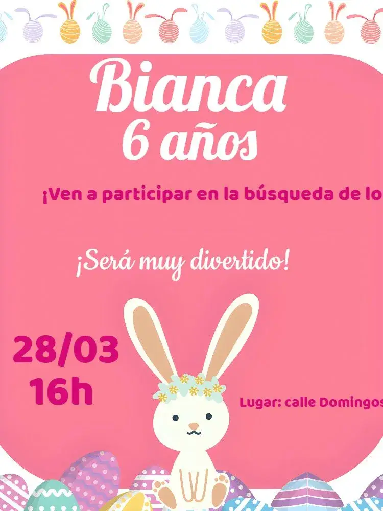 Invitación Pascua Rosa