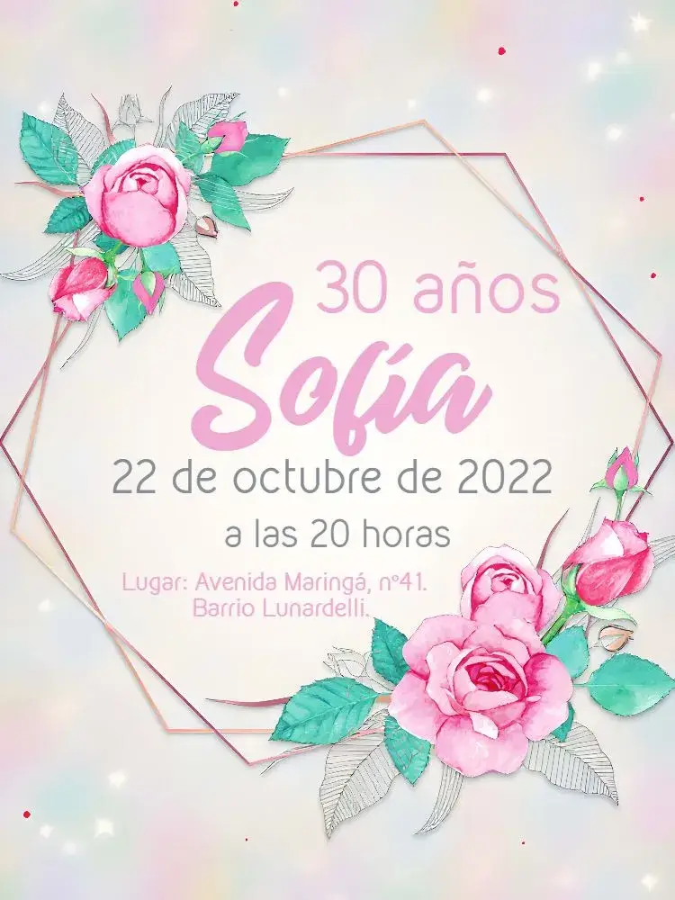 Invitación Floral Rose