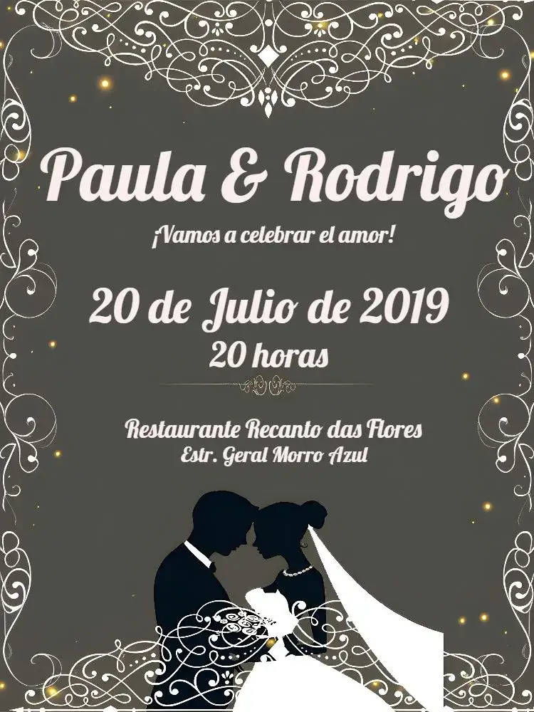 Invitación Boda Elegante Provenzal Con Arabescos Blanco y Negro Gris – tema Más buscados elegante, provenzal, arabescos, blanco y negro, minimalista, moderno